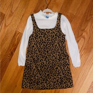 Old Navy Leopard Print Dress with White Top